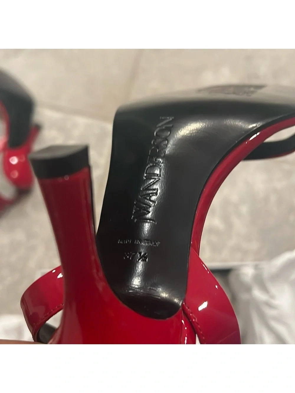 JW Anderson Chain Ankle Strap High Heel Sandals in Red, Size 37.5 New in Box